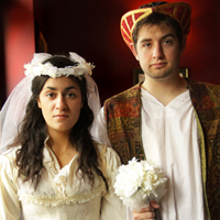 Francesca Chilcote (left) and CJ Bergin (right) star in Shrewing of the Tamed